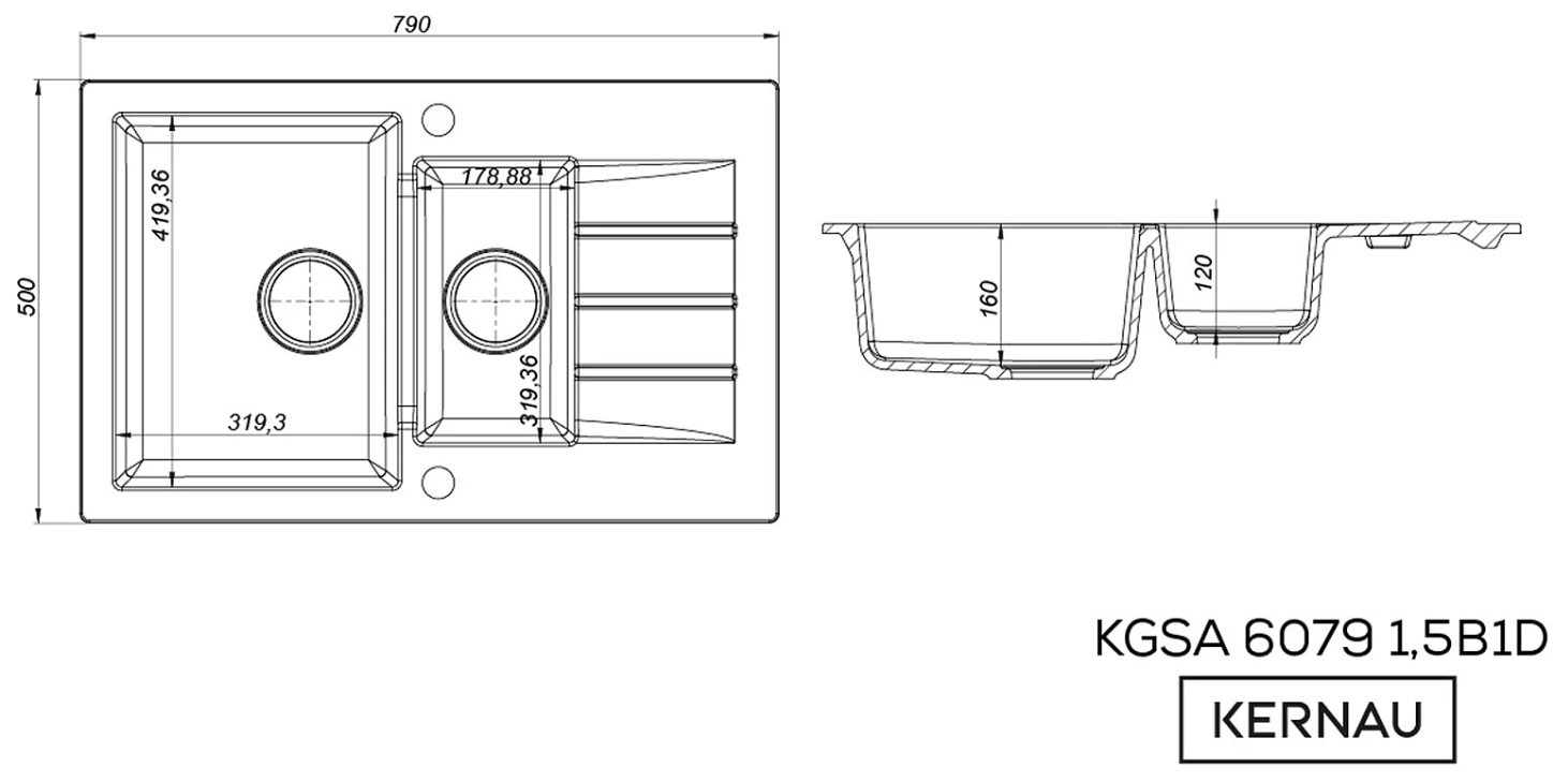 KGS A 6079 1,5B1D Graphite